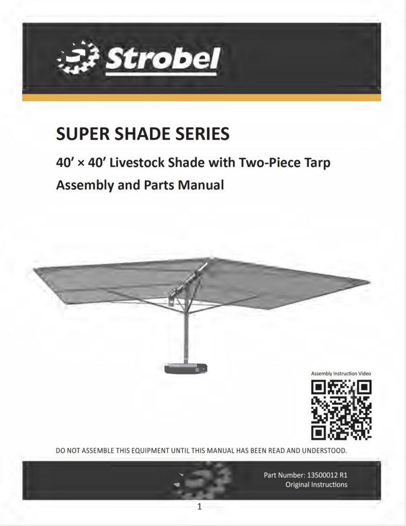 Super Shade Series Assembly and Parts Manual